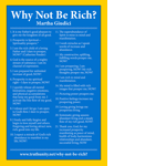 TruthUnity Postcard - Why Not Be Rich? By Martha Giudici