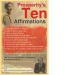 Prosperity's Ten Affirmations TruthUnity Postcard